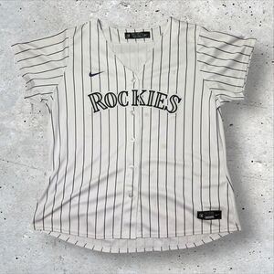 Nike Colorado Rockies Charlie Blackmon 19 Pinstripe Jersey Youth XXL MLB